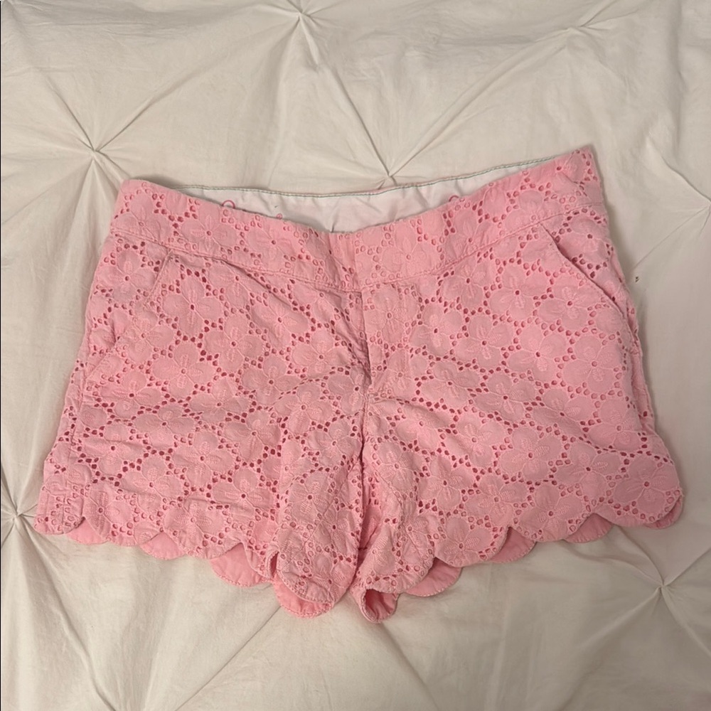 Lilly Pulitzer Pink Eyelet Lace Shorts
